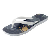 Erwachsene Flip Flops, breite Streifen Badesandalen (Schrägansicht)