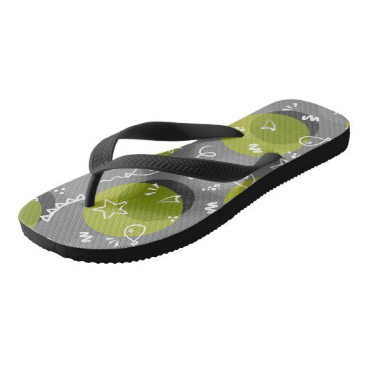 Erwachsene Flip Flops, breite Streifen Badesandalen (Schrägansicht)