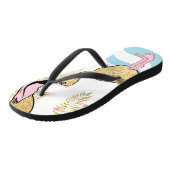 Erwachsene Flip Flops "Flamingle/Flamingo Mama and Badesandalen (Schrägansicht)
