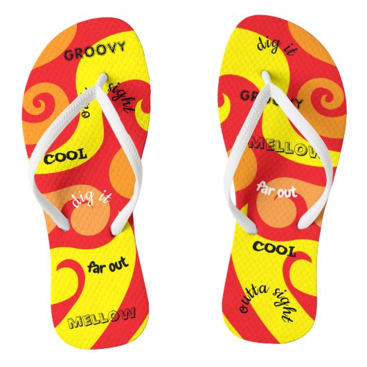 Erwachsene Flip Flops "Groovy" Flip Flops Badesandalen (Fußbett)