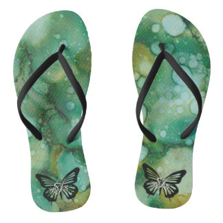 Erwachsene Flip Flops "Inkblots Gold Dusted Butter Badesandalen