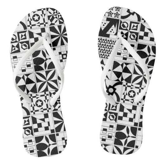 Erwachsene Flip Flops, schlanke Rippen schwarz ged Badesandalen (Fußbett)