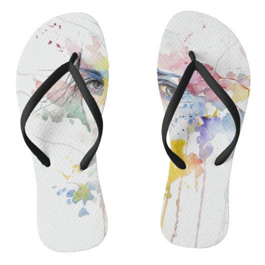Erwachsene Flip Flops, Slim Rips Badesandalen (Fußbett)