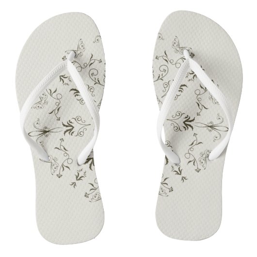 Erwachsene Flip Flops, Slim Rips Badesandalen (Fußbett)