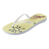 Erwachsene Flip Flops, Slim Rips Badesandalen (Schrägansicht)