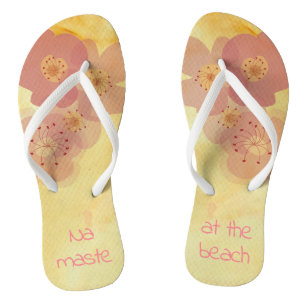 Erwachsene Flip Flops "Soft Yellows and Pinks" Badesandalen
