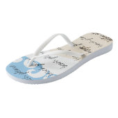 Erwachsene Flip Flops "Star Muscheln, Beach bitte" Badesandalen (Schrägansicht)