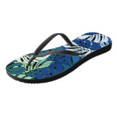 Erwachsene Flip Flops-Tropical-Blätter Badesandalen (Schrägansicht)