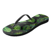 Erwachsene Flip Flops-Tropical-Blätter Badesandalen (Schrägansicht)