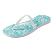 Erwachsene Flip Flops-Tropical Blume Badesandalen (Schrägansicht)