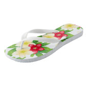Erwachsene Flip Flops-Tropical Blume Flip Flops Badesandalen (Schrägansicht)