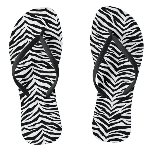 Erwachsene Flip Flops-Zebra Print Badesandalen (Fußbett)