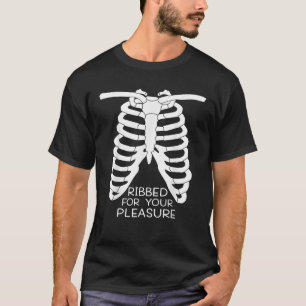 Erwachsene Funny Skeleton Rude Innuendo Meme Rib C T-Shirt
