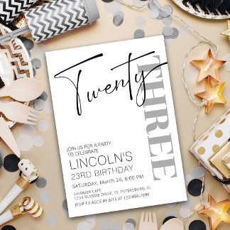 Erwachsene Geburtstag 21 22 23 24 25 26 27 28 29 Einladung