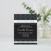 ERWACHSENE GEBURTSTAG EINLADUNG: gemusterte L3 Einladungspostkarte (Stehend Vorderseite)