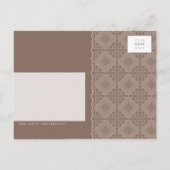 ERWACHSENE GEBURTSTAGEINLAGE: gemustert P6 Einladungspostkarte (Rückseite)