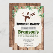 Erwachsene Geburtstagseinladung der Entenjagd Einladung (Vorne/Hinten)