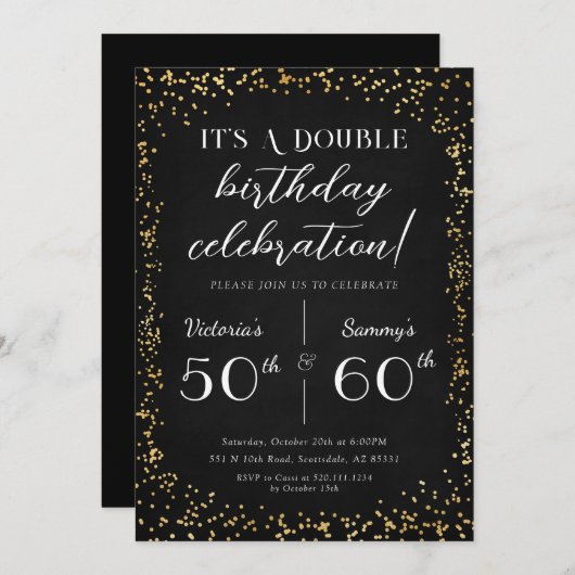 Erwachsene Geburtstagspartei Einladung (Vorne/Hinten)