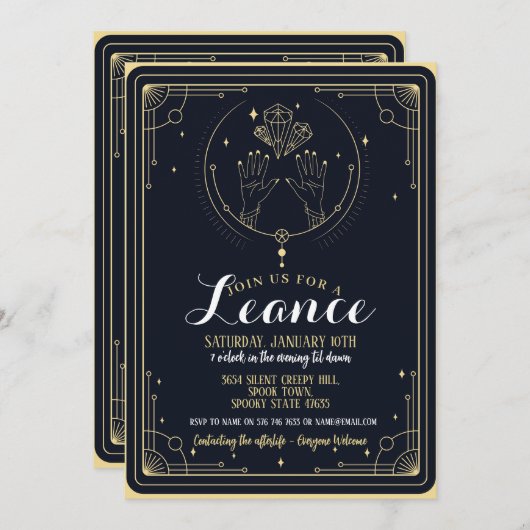 Erwachsene Geburtstagsparty Einladung (Vorne/Hinten)