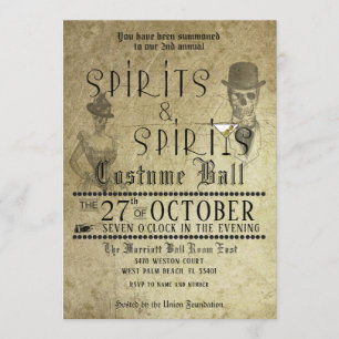 Erwachsene Geister Halloween-Party-Einladung Einladung