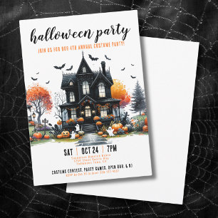 Erwachsene Geisterhaus Halloween-Party Einladung