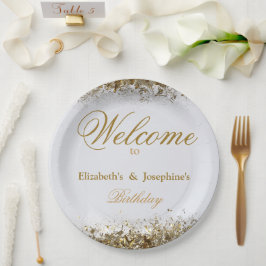 Erwachsene Gemeinsame Geburtstagspartei | White Go Pappteller