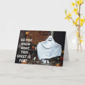 **ERWACHSENE GHOST** ZEIGEN, DASS SIE DIE HALLOWEE KARTE (Gelbe Blume)