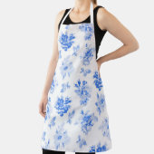 Erwachsene Große Schürze in blauen Rose (InSitu)