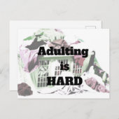 Erwachsene haben eine HARD mit einer Postkarte für (Vorne/Hinten)