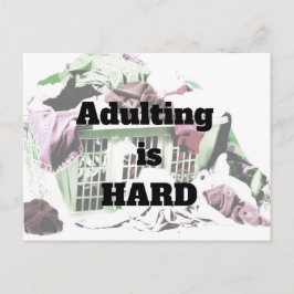 Erwachsene haben eine HARD mit einer Postkarte für
