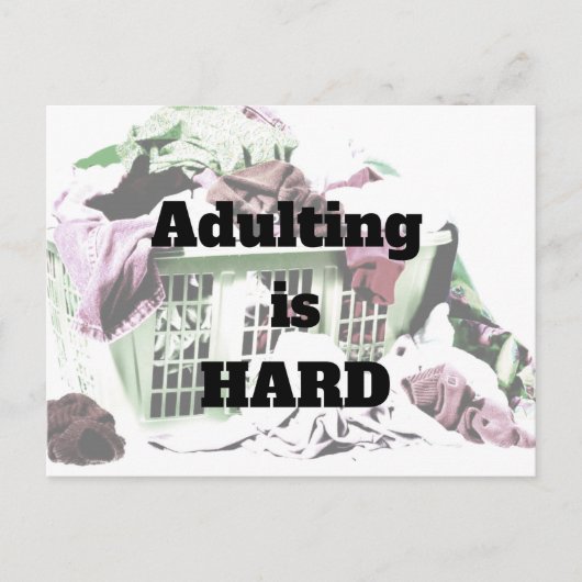 Erwachsene haben eine HARD mit einer Postkarte für (Vorderseite)