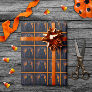 Erwachsene Halloween Geisterhaus Villa Geschenkpapier