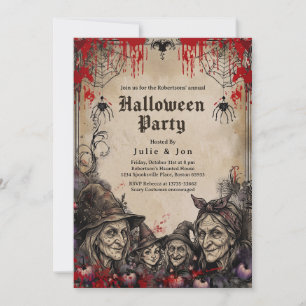 Erwachsene Halloween-Gotische Hexen-Jahresparty-Ei Einladung