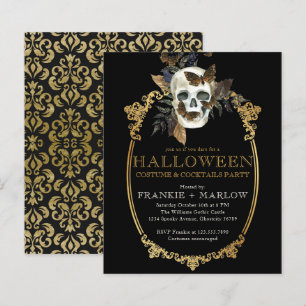 Erwachsene Halloween-Gotische-Schädel-Vintage-Einl