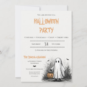 Erwachsene Halloween Gruselige Party-Einladung  Einladung