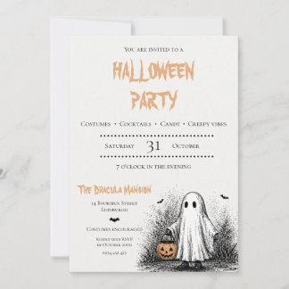 Erwachsene Halloween Gruselige Party-Einladung Einladung