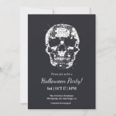Erwachsene Halloween-Party Einladung Disco Skull T (Vorderseite)