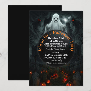 Erwachsene Halloween-Party-Geister-Einladung Einladung
