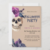 Erwachsene Halloween-Party Gothic Skull Einladung (Vorderseite)