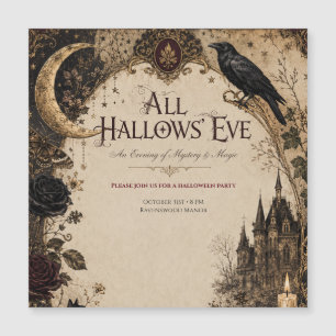 Erwachsene Halloween-Party Rabe, Antiker Schlüssel Magnetkarte