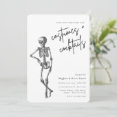 Erwachsene Halloween-Party Skelton Kostüme & Cockt Einladung (Stehend Vorderseite)