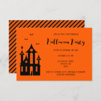 Erwachsene Halloween-Party Spuk House Black Orange