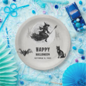Erwachsene Halloween-Party Vintag Gothic Hexe Pappteller (Party)