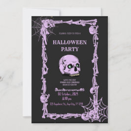 Erwachsene Halloween-Party Vintag Gothic Skull Ein Save The Date