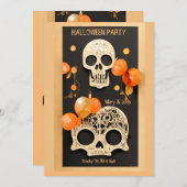 Erwachsene Halloween-Party Vintag Gotische Einladu Einladung (Vorne/Hinten)