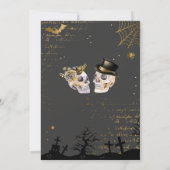 Erwachsene Halloween-Party Vintage Skulls Gothic G Einladung (Rückseite)