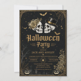 Erwachsene Halloween-Party Vintage-Totenkopf Einladung