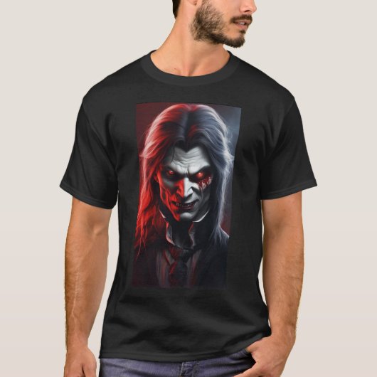 Erwachsene halloween vampire untot humanoid beängs T-Shirt (Vorderseite)