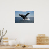 Erwachsene Humpback Whale Breaching Poster (Küche)