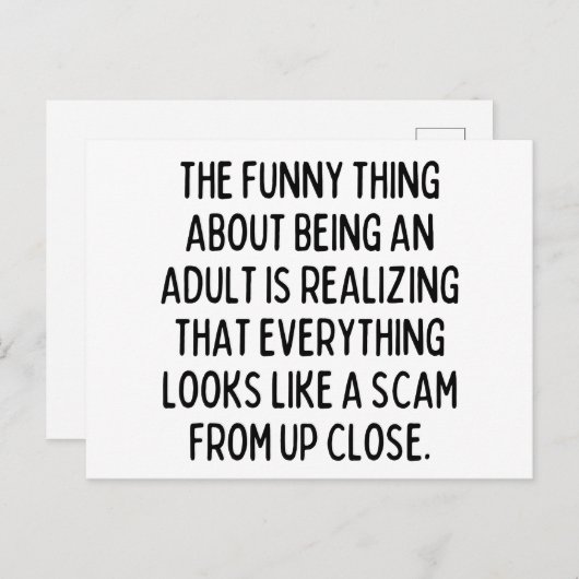 Erwachsene? Ich würde es nicht empfehlen Postkarte (Vorne/Hinten)